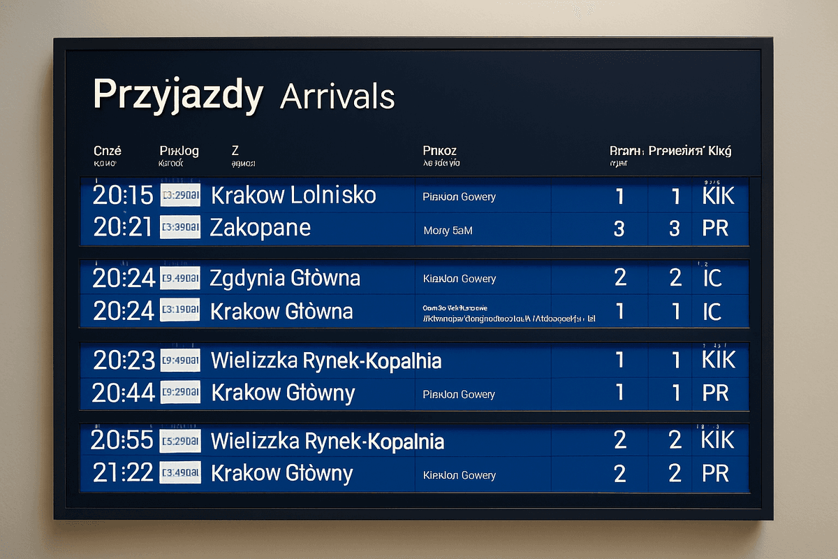 LCD / TFT passenger information display for large railway station